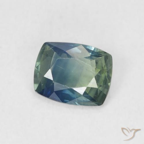 Saphir Sarcelle naturelle Coussin, 0.55 ct, VS