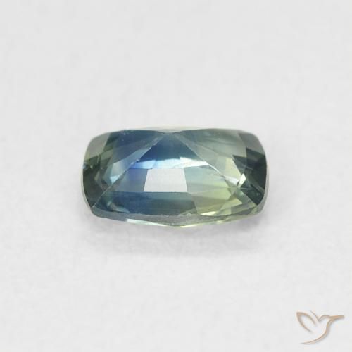 Saphir Sarcelle naturelle Coussin, 0.55 ct, VS