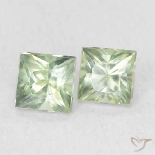 Shop natural 0.45ct Vert pâle Saphir gems, Carré, from Tanzanie at GemSelect. In stock, global shipping!
