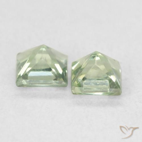 Shop natural 0.45ct Vert pâle Saphir gems, Carré, from Tanzanie at GemSelect. In stock, global shipping!