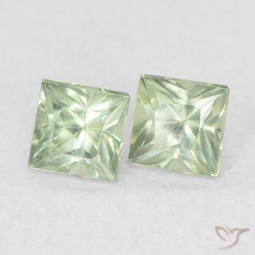 Shop natural 0.48ct Vert clair Saphir gems, Carré, from Tanzanie at GemSelect. In stock, global shipping!