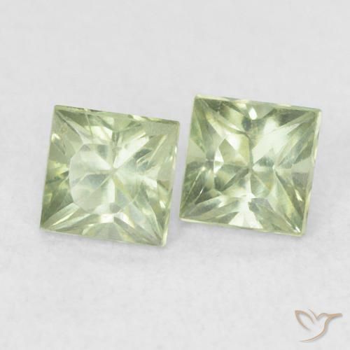 Shop natural 0.46ct Vert poire léger Saphir gems, Carré, from Tanzanie at GemSelect. In stock, global shipping!