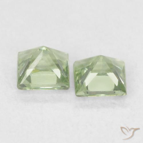 Shop natural 0.43ct Vert sauge très clair Saphir gems, Carré, from Tanzanie at GemSelect. In stock, global shipping!