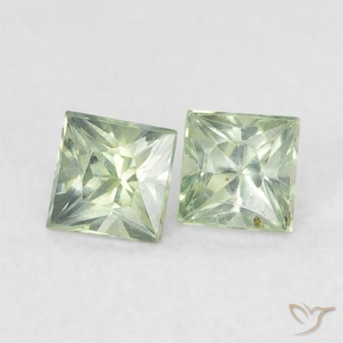 Shop natural 0.44ct Vert clair Saphir gems, Carré, from Tanzanie at GemSelect. In stock, global shipping!