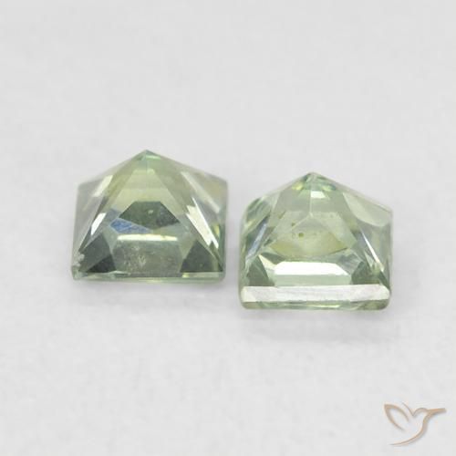 Shop natural 0.44ct Vert clair Saphir gems, Carré, from Tanzanie at GemSelect. In stock, global shipping!