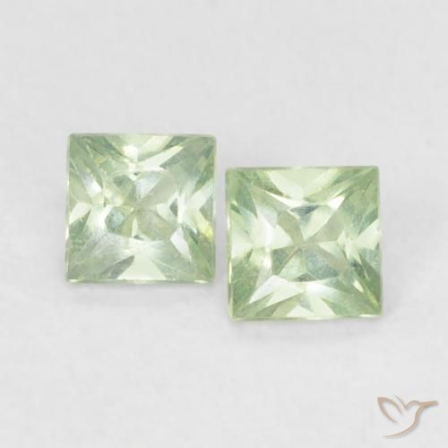 Shop natural 0.36ct Vert sauge léger Saphir gems, Carré, from Tanzanie at GemSelect. In stock, global shipping!