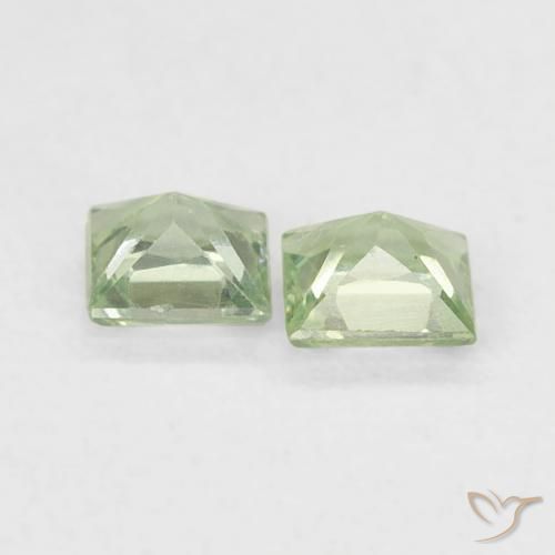 Shop natural 0.36ct Vert sauge léger Saphir gems, Carré, from Tanzanie at GemSelect. In stock, global shipping!