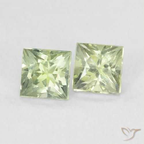Shop natural 0.44ct Vert sauge léger Saphir gems, Carré, from Tanzanie at GemSelect. In stock, global shipping!