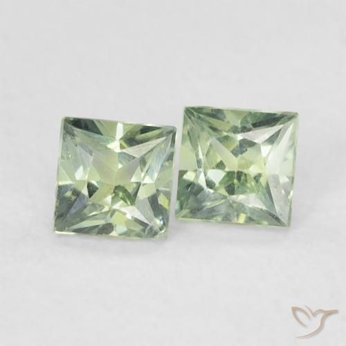 Shop natural 0.39ct Vert forêt léger Saphir gems, Carré, from Tanzanie at GemSelect. In stock, global shipping!