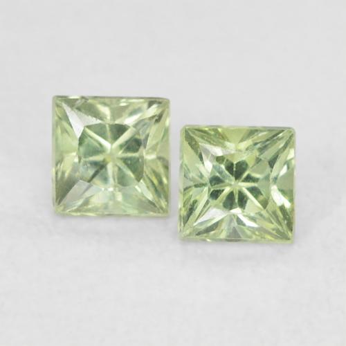 0.48ctw Naturel Medium Light Green Saphir, Carré, VS, Photo A