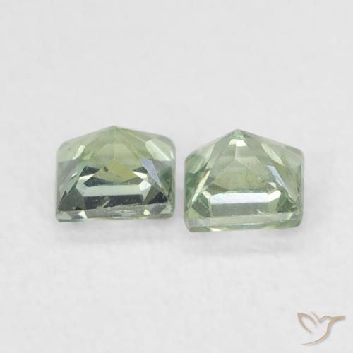 Shop natural 0.44ct Medium Light-Green Saphir gems, Carré, from Tanzanie at GemSelect. In stock, global shipping!