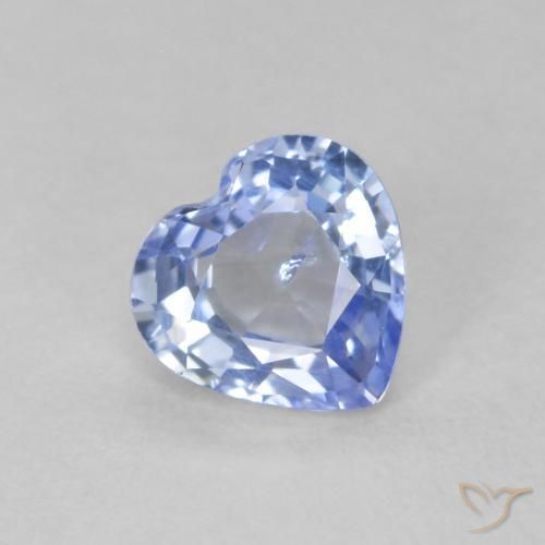 0.60ct Naturel Bleu pastel Saphir, Cœur, VS-SI