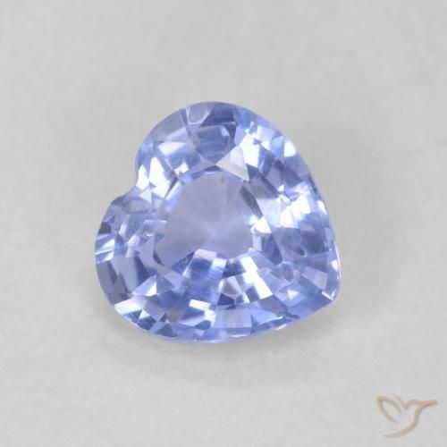 Saphir bleu de 0,7 carats à vendre, Cœur Saphir en vrac de Tanzanie, Gemme naturelle, 5,4 x 5,4 mm, Photo A
