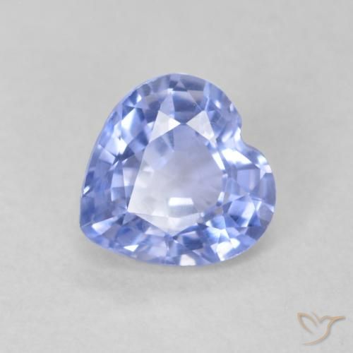 Saphir Bleu pastel naturelle Cœur, 0.70 ct, VS