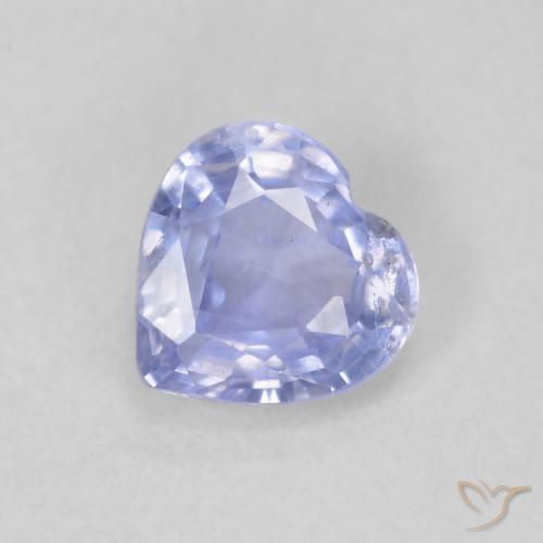0.63ct Naturel Bleu violacé léger Saphir, Cœur, VS