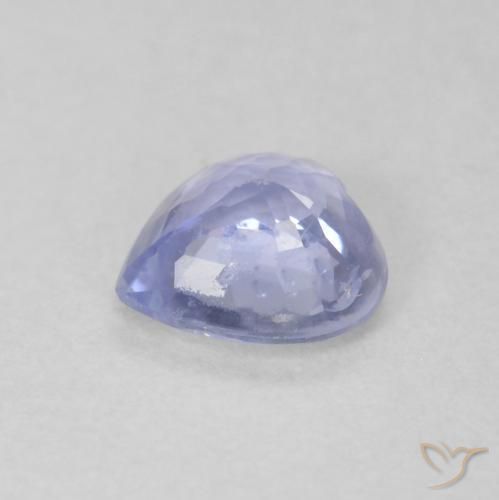 Saphir Bleu violacé léger naturelle Cœur, 0.63 ct, VS