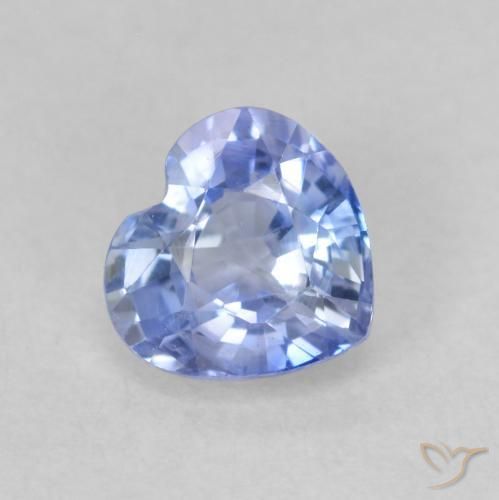 Saphir Bleu pastel naturelle Cœur, 0.76 ct, VS