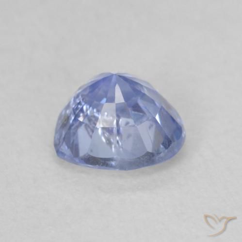 Saphir Bleu pastel naturelle Cœur, 0.80 ct, VS
