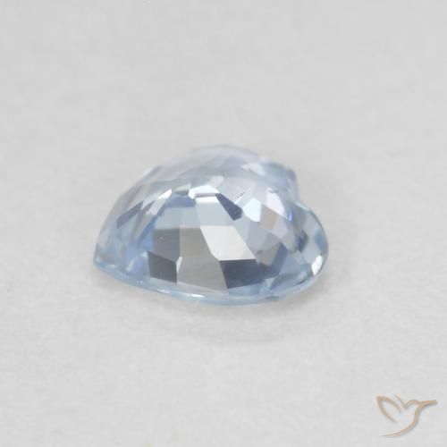 Saphir Bleu clair naturelle Cœur, 0.51 ct, VS