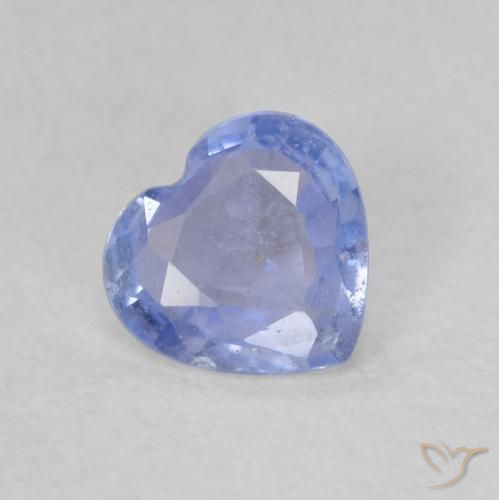 0.51ct Naturel Bleu violacé Saphir, Cœur, VS