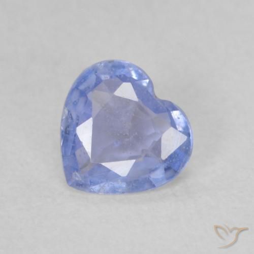 Saphir Bleu violacé naturelle Cœur, 0.51 ct, VS