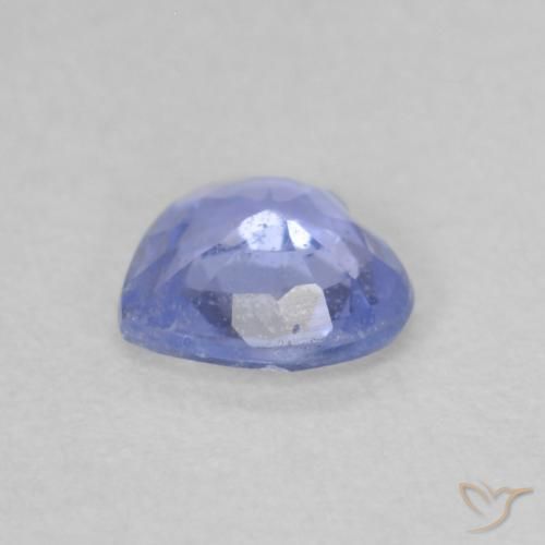 Saphir Bleu violacé naturelle Cœur, 0.51 ct, VS