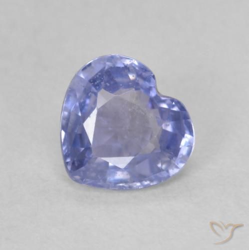 0.68ct Naturel Bleu argenté Saphir, Cœur, VS
