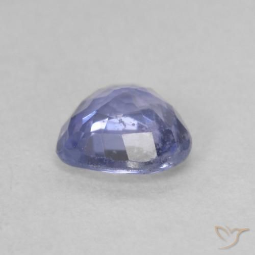 Saphir Bleu argenté naturelle Cœur, 0.68 ct, VS