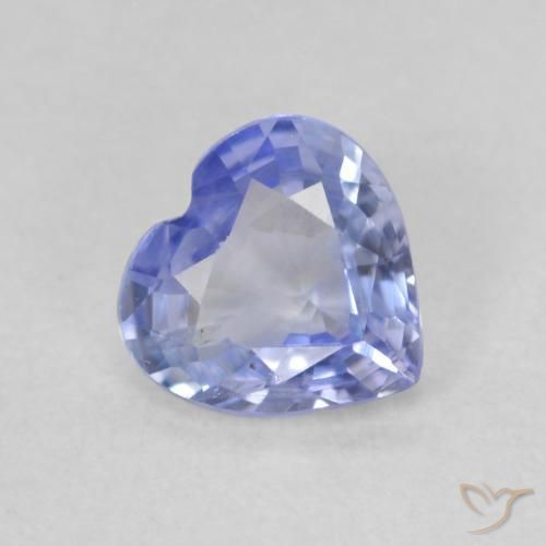 Saphir Bleu clair naturelle Cœur, 0.65 ct, VS