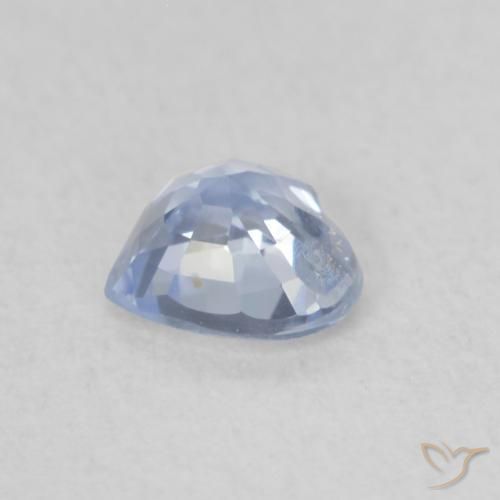 Saphir Bleu pastel naturelle Cœur, 0.47 ct, VS-SI