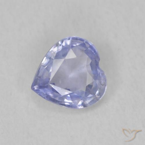 Saphir Bleu clair naturelle Cœur, 0.45 ct, VS
