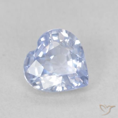 Saphir Bleu pastel naturelle Cœur, 0.67 ct, VS