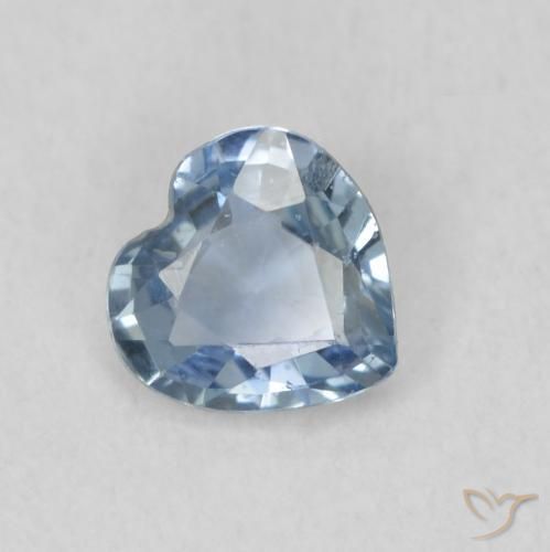 Saphir Sarcelle naturelle Cœur, 0.52 ct, VS