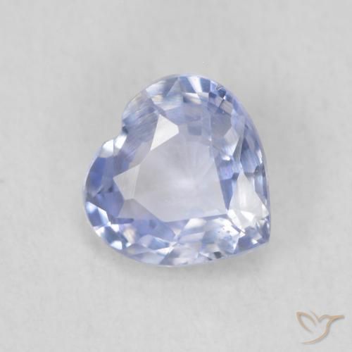 0.59ct Naturel Violet Bleu Saphir, Cœur, VS