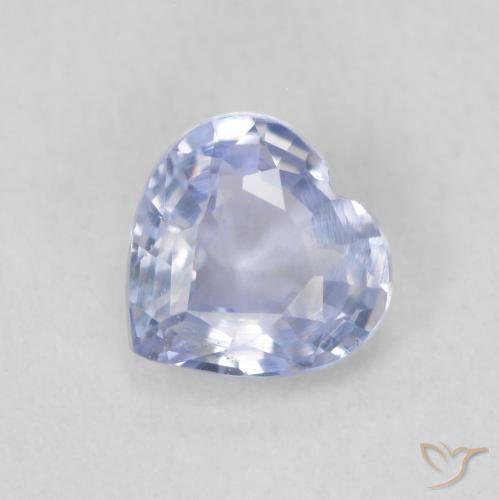 Saphir Violet Bleu naturelle Cœur, 0.59 ct, VS