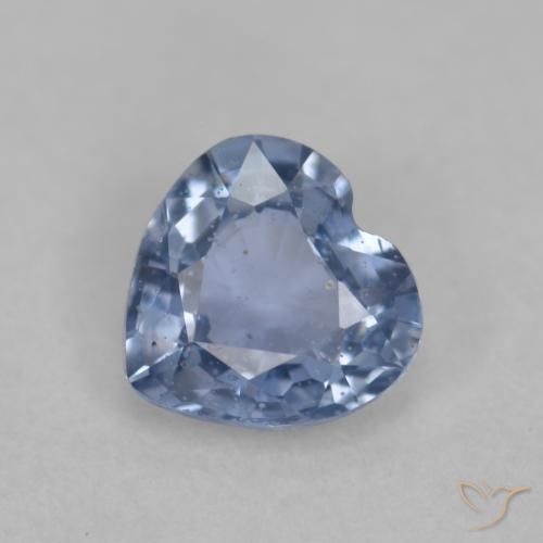 0.50ct Naturel Bleu Saphir, Cœur, VS