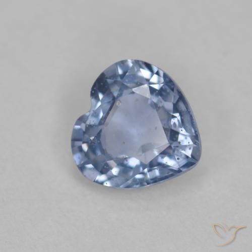 Saphir Bleu naturelle Cœur, 0.50 ct, VS