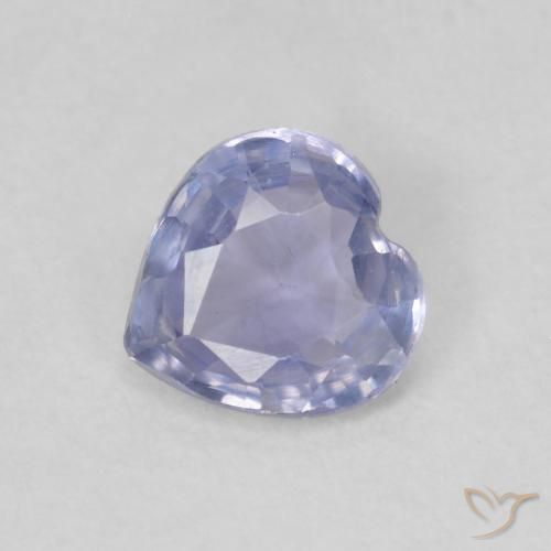 0.48ct Naturel Bleu clair Saphir, Cœur, VS