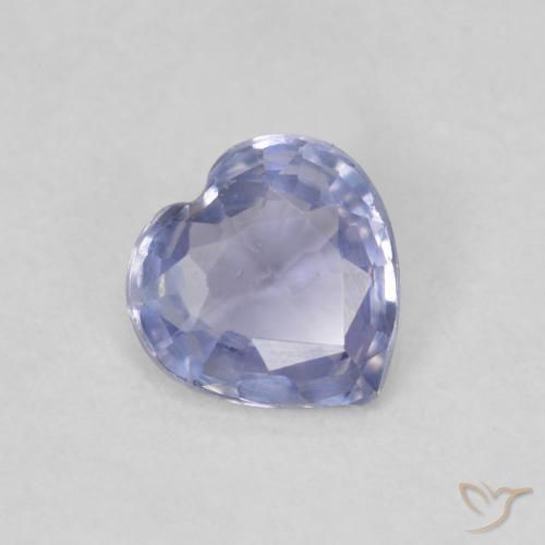 Saphir Bleu clair naturelle Cœur, 0.48 ct, VS