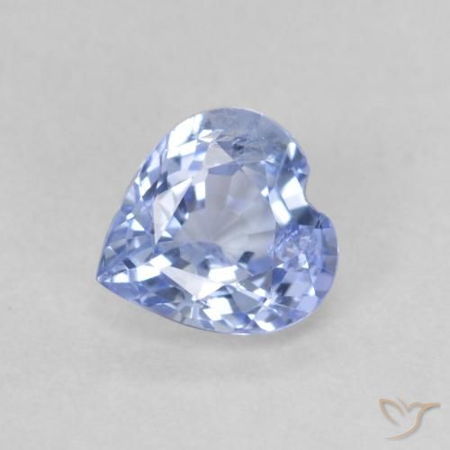 Saphir Bleu pastel naturelle Cœur, 0.61 ct, VS