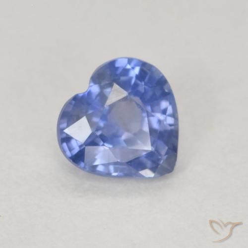 0.59ct Naturel Bleu pastel Saphir, Cœur, VS