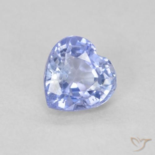0.56ct Naturel Bleu pastel Saphir, Cœur, VS, Photo A