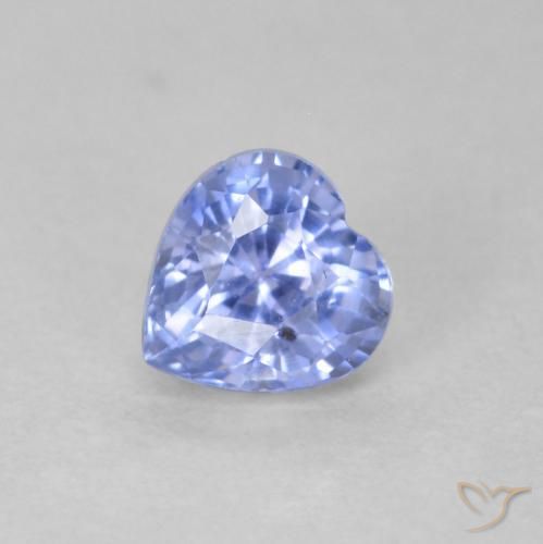 Saphir Bleu clair naturelle Cœur, 0.62 ct, VS