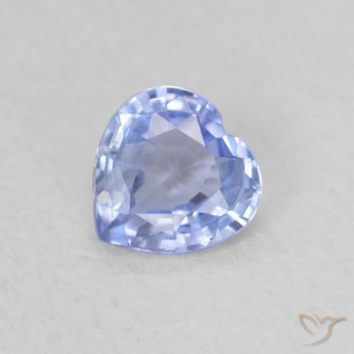 0.37ct Naturel Bleu pastel Saphir, Cœur, VVS-VS