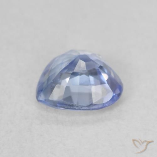 Saphir Bleu pastel naturelle Cœur, 0.56 ct, VVS-VS