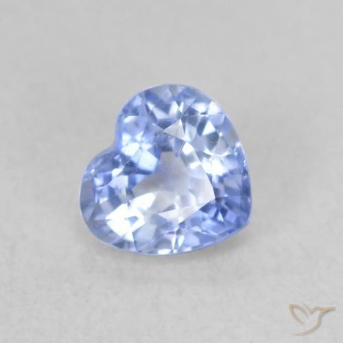 0.54ct Naturel Bleu pastel Saphir, Cœur, VVS-VS