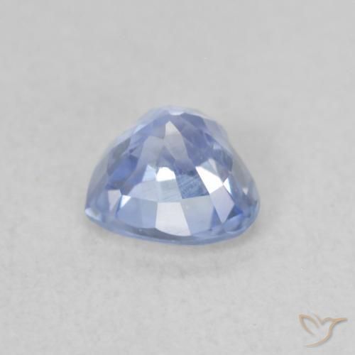 Saphir Bleu pastel naturelle Cœur, 0.54 ct, VVS-VS