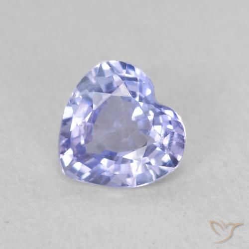Saphir Bleu clair naturelle Cœur, 0.50 ct, VVS-VS