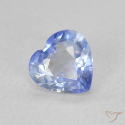 Saphir Bleu pastel naturelle Cœur, 0.54 ct, VVS-VS