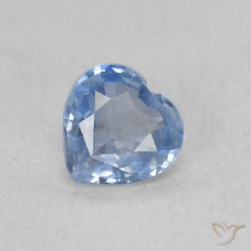 0.43ct Naturel Bleu clair Saphir, Cœur, VVS-VS